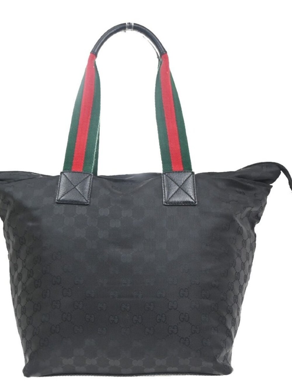 GUCCI Logo GG Pattern Sherry Travel Shoulder Bag Nylon Leather Black 64KC779 - Picture 3 of 16